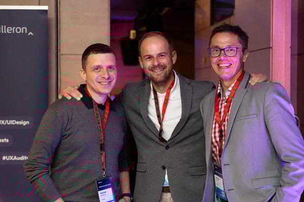 Maciej_Kasprzak__Michał_Walerowski_and_Marcin_Rabicki_during_Ailleron_Innovation_Forum_2024_fintech_conference
