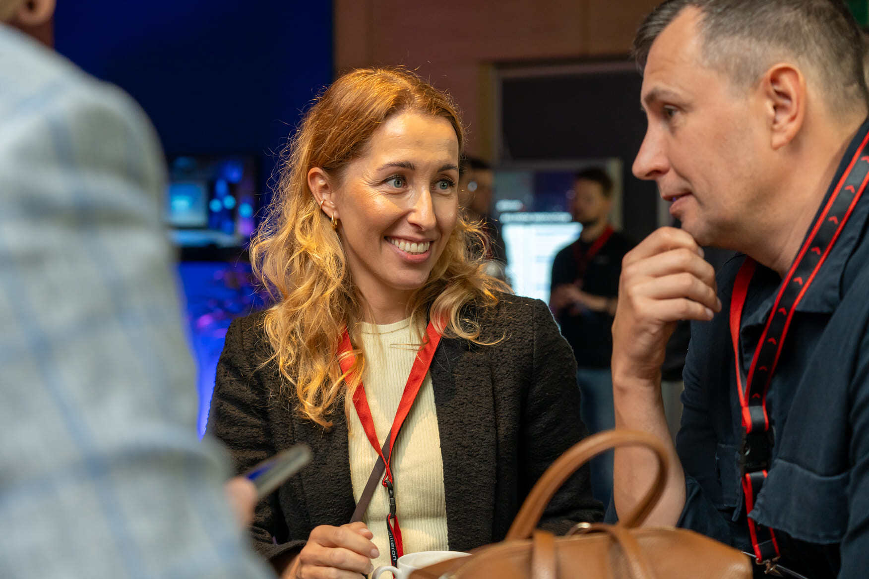 Kamil_Portka__LeaseTech_General_Manager_at_Ailleron__during_networking_time_during_Ailleron_Innovation_Forum_2024_fintech_conference