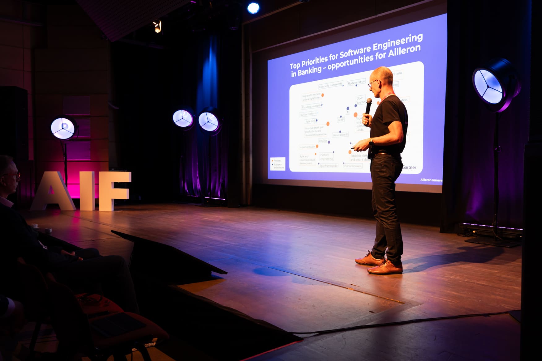 Piotr_Piątosa__COO_at_Ailleron__leading_a_keynote_speech_on_top_priorities_for_software_engineering_in_banking_during_Ailleron_Innovation_Forum_2024_fintech_conference